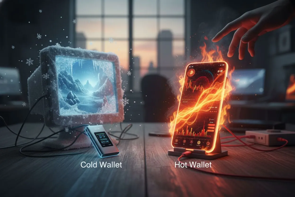 Сравнение горячих и холодных кошельков